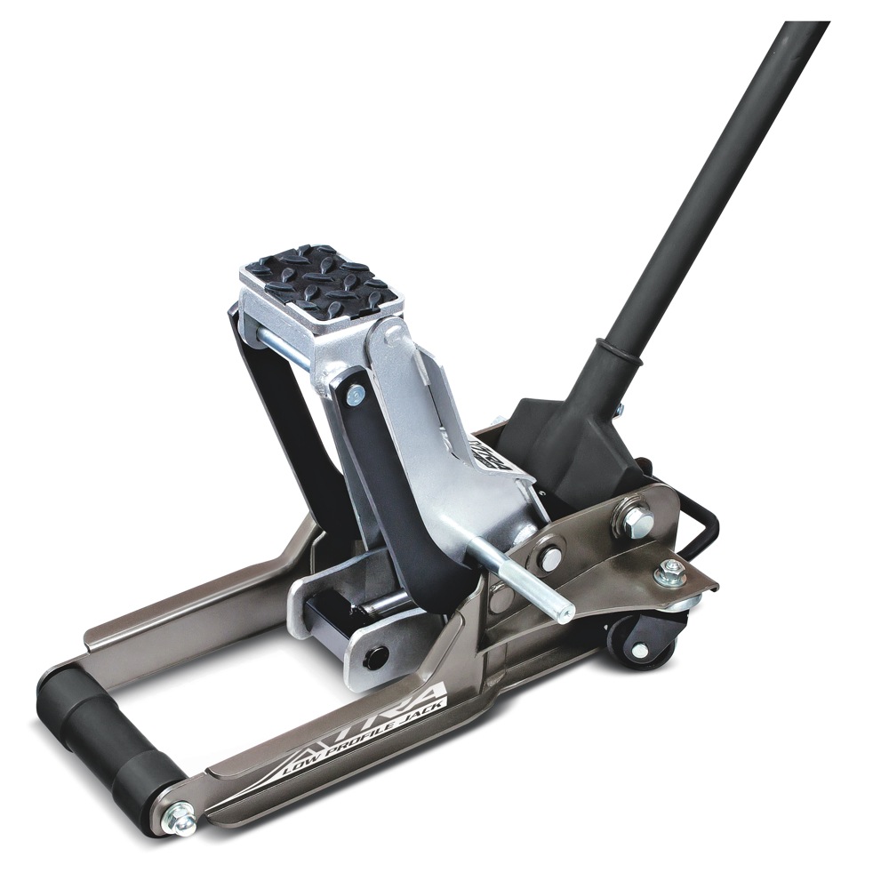 Powerbuilt 2 Ton Xtra Low Profile Locking Safety Bar Floor Lift Jack