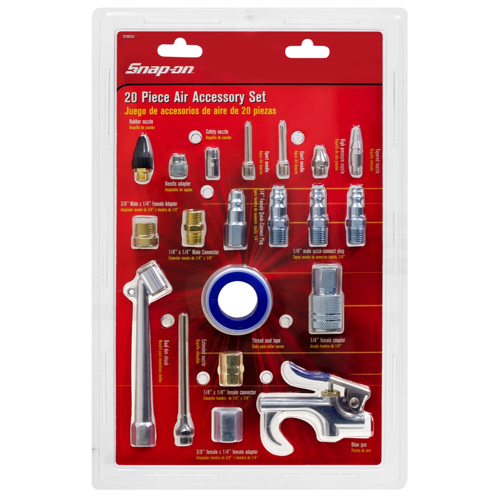 Snapon® 20pc Air Tool, Hose and Compressor Accessory Set 870058 eBay