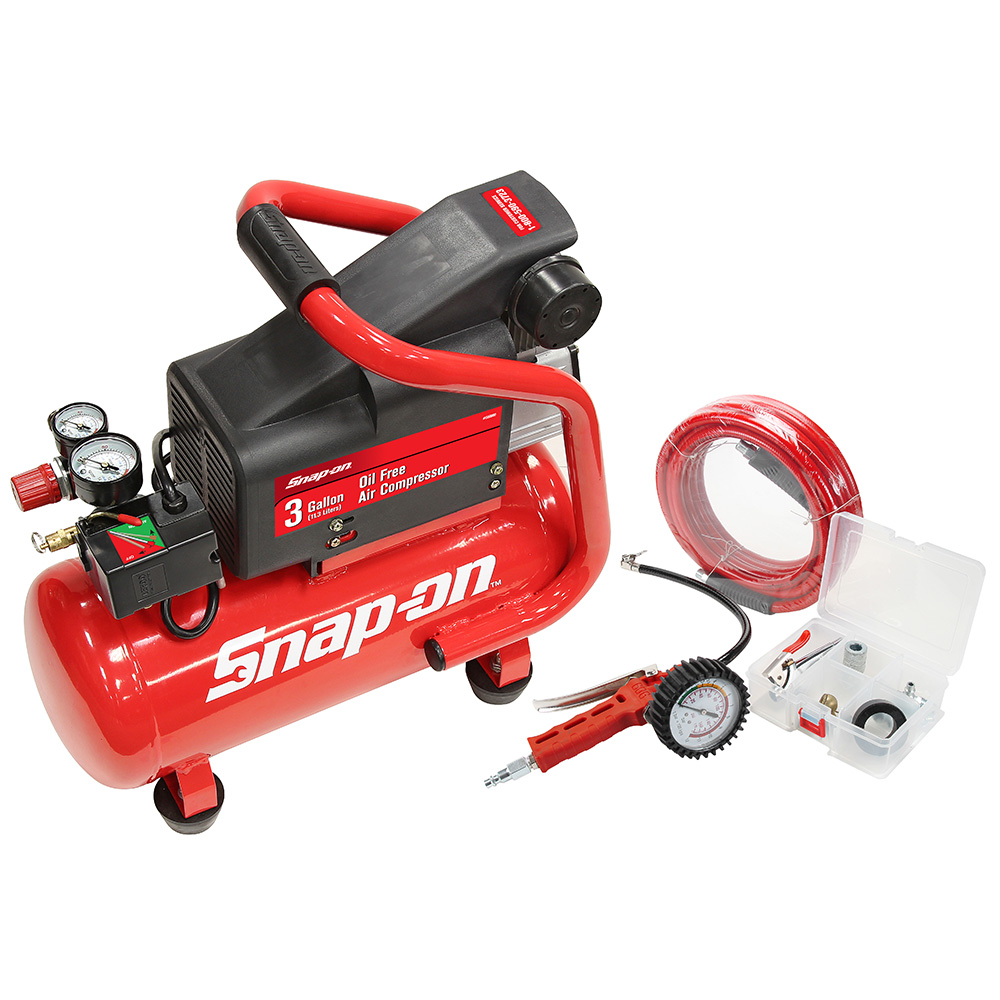 Snapon® 3 Gallon Heavy Duty Oil Free Style Air Compressor Kit 870931 eBay