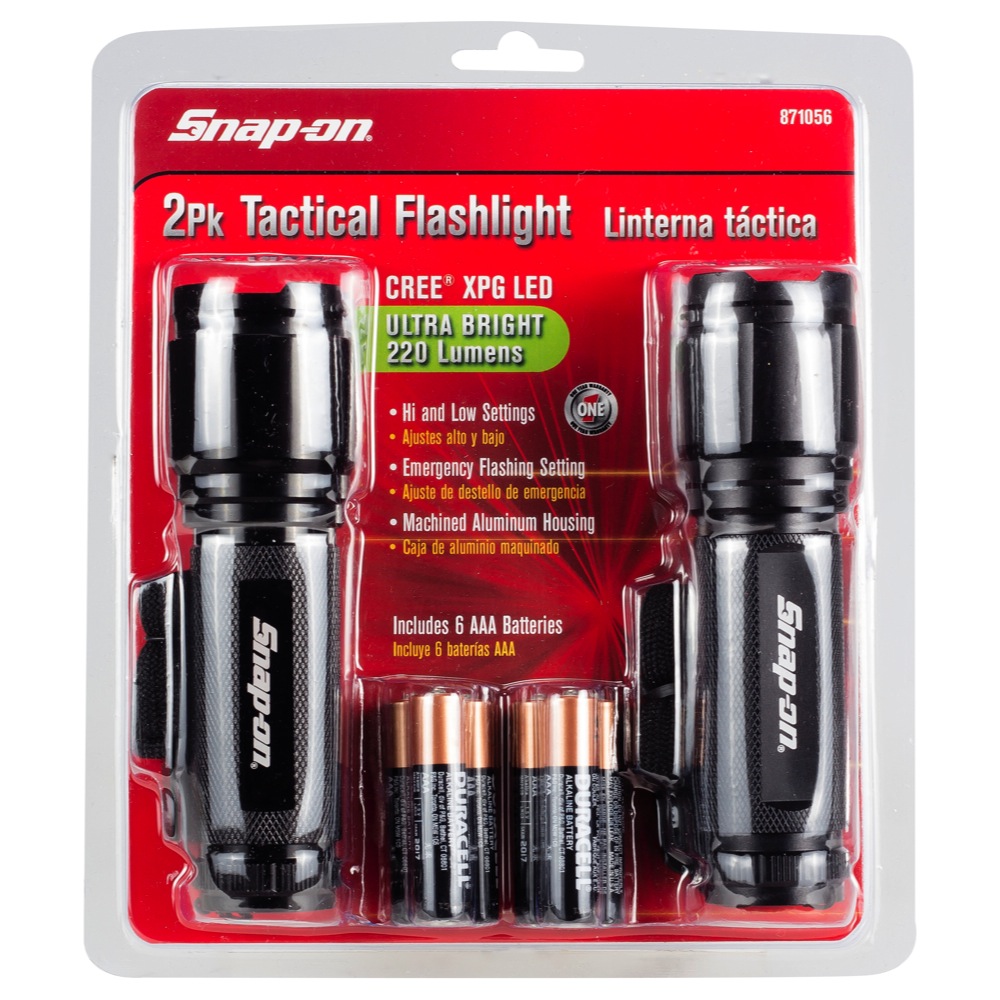 Snapon® 2 Pack Tactical Flashlight Cree LED 871056 eBay