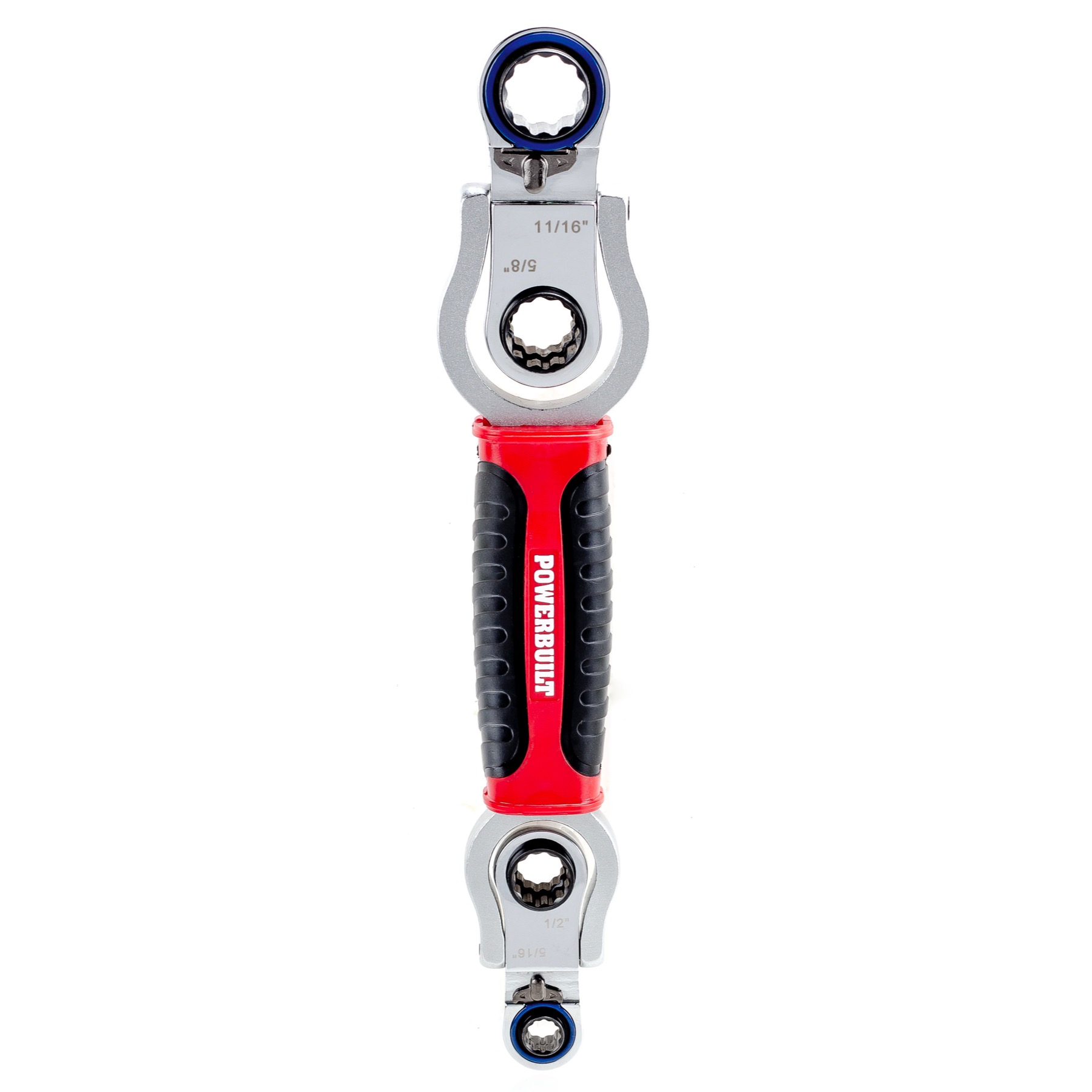 Powerbuilt® 8 In 1 SAE Reversible Flex Head Ratchet Box Wrench 941153