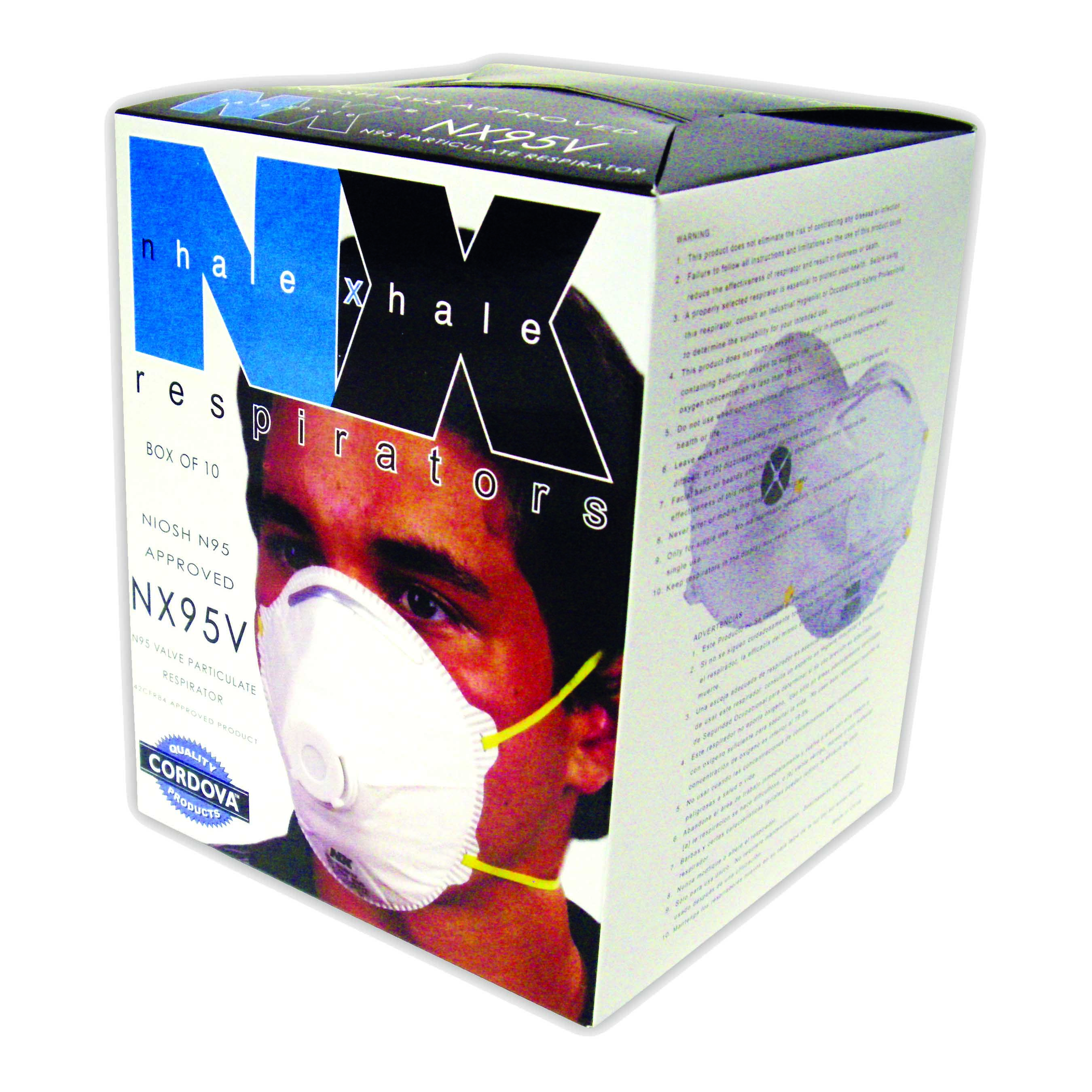 N95 NIOSH Approve Valve Mask Respirator Great For Flu / Smog Protection