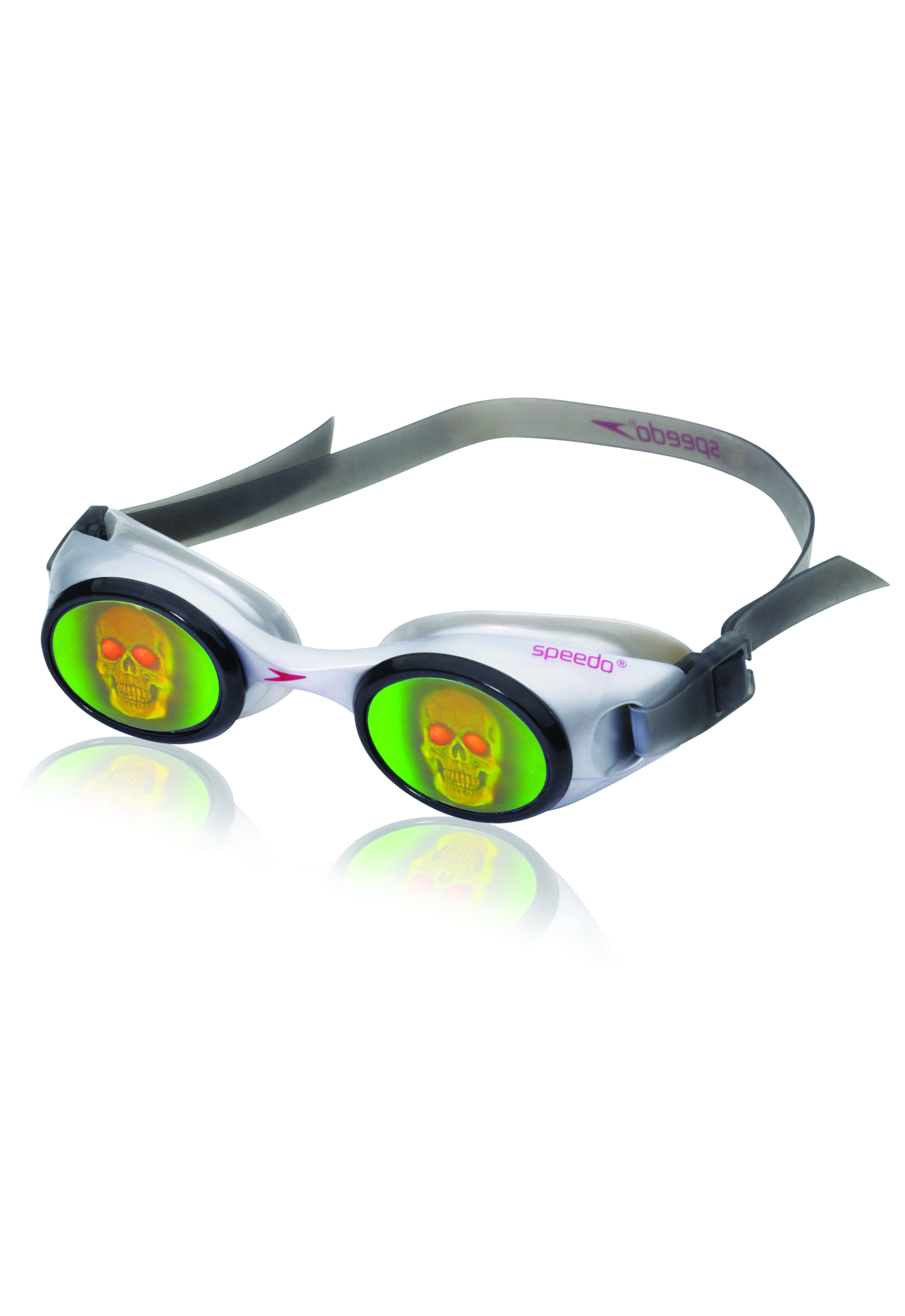Speedo Kids Holowonders SwimSwimming Hologram Goggles Silver Skull