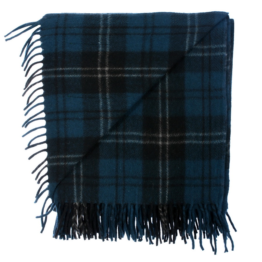 New BNWT Highland Scottish Throw Large Wool Tartan Rug Ramsay Blue eBay