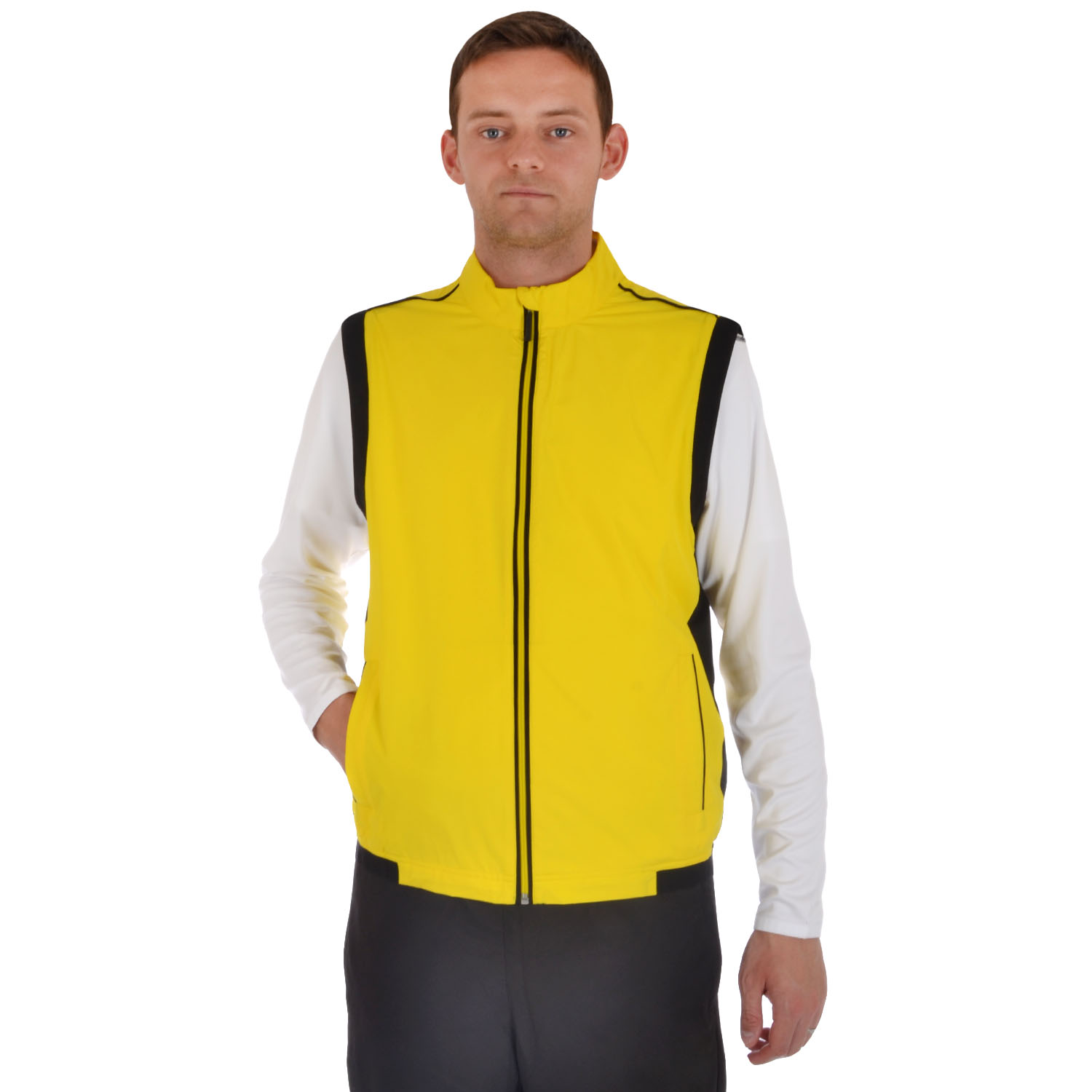 adidas Performance Mens ClimaProof Stretch Wind Vest Sleeveless Golf
