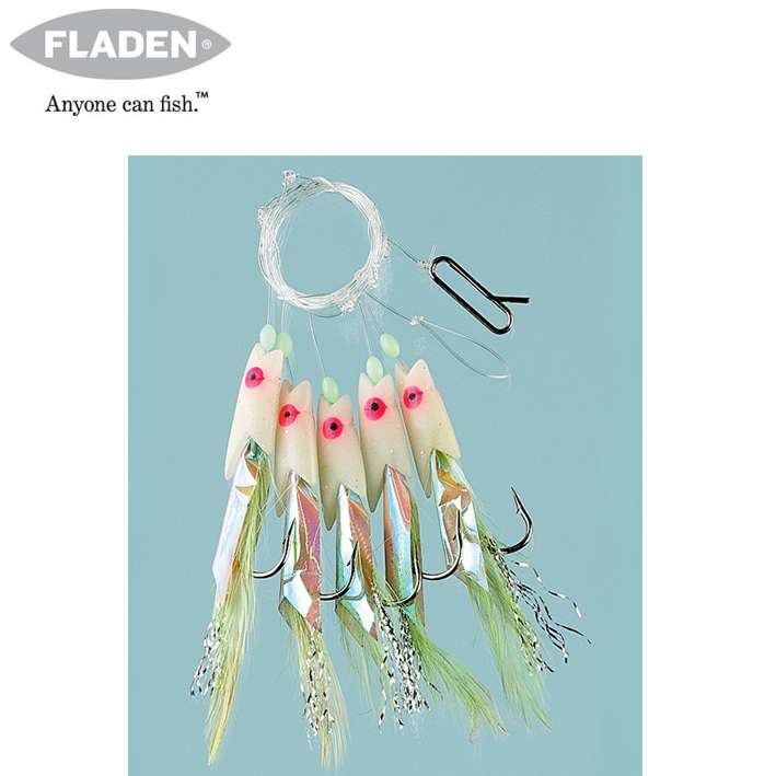 FLADEN MACKEREL FEATHERS RIGS SEA FISHING SINGLES COD BASS BREAM