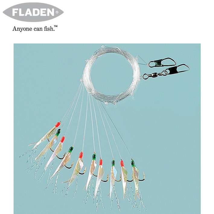 FLADEN MACKEREL FEATHERS RIGS SEA FISHING SINGLES COD BASS BREAM