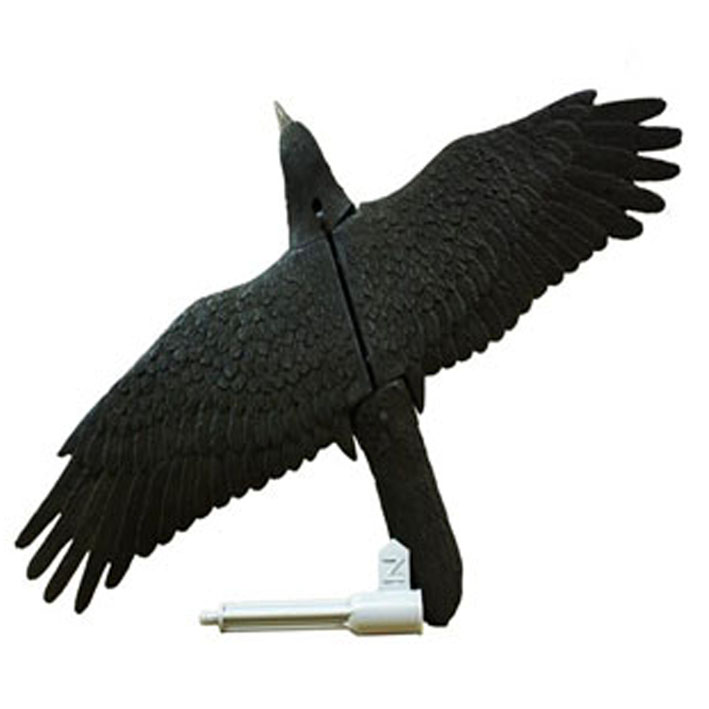 SPORTPLAST FLYING CROW ROOK CORVID RAVEN DECOY WITH HANGING SYSTEM
