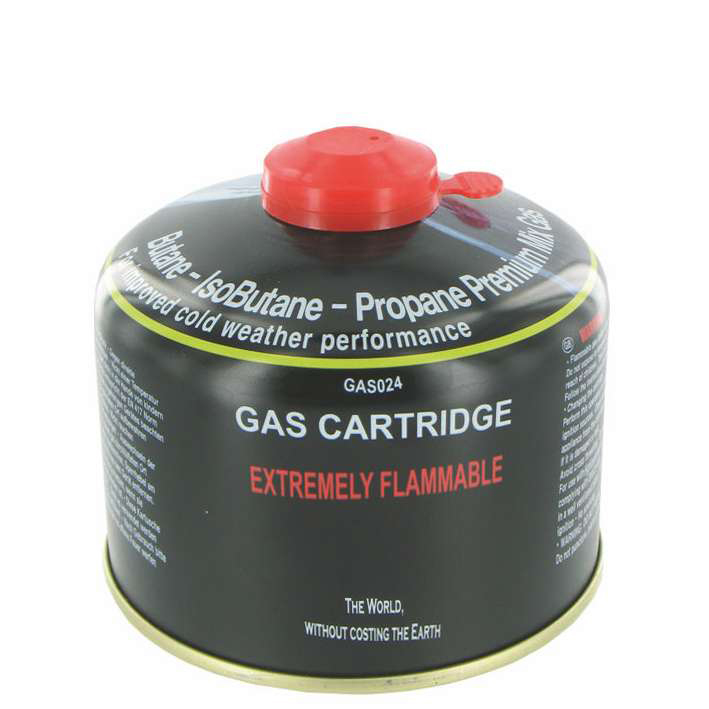 Highlander Butane/Propane 230g EN417 Valved Camping Gas Stove Cartridge