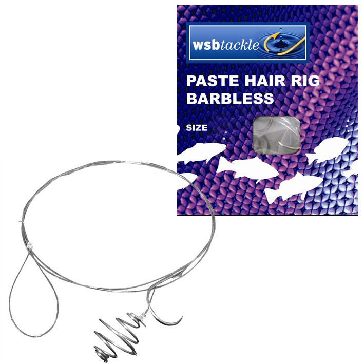 WSB BARBLESS PASTE HAIR RIG HOOK TO NYLON MATCH CARP FISHING HOOKS ALL