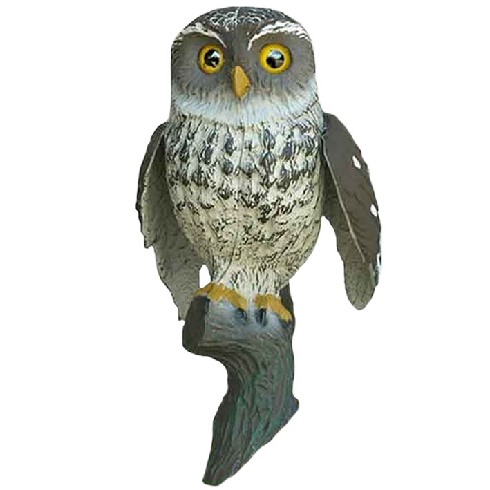 SPORTPLAST LITTLE OWL FLAPPING WING PEST CONTROL DECOY PIGEON BIRD