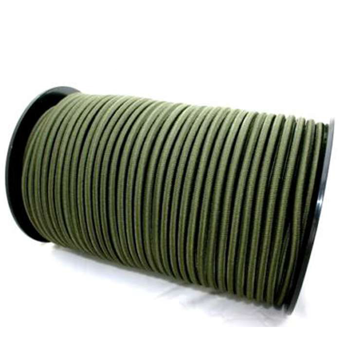 Highlander Bulk Spool Elastic Bungee Shock Cord 5mm x 100m Olive Green