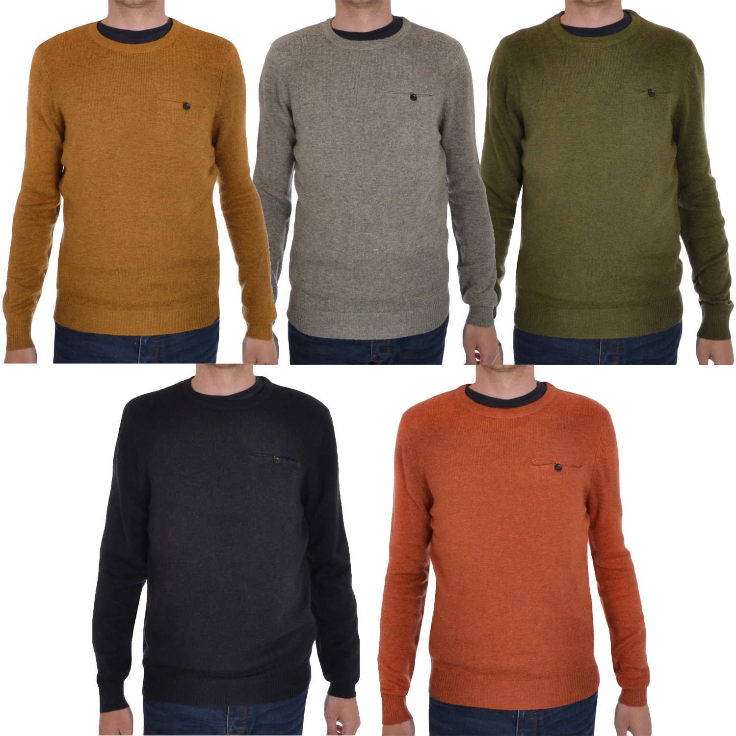 Next Mens Long Sleeve Fine Knit Plain Crew Neck Pullover Jumper Sweater