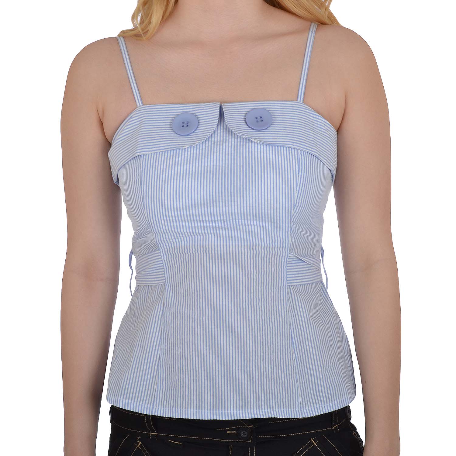 Miss Posh Ladies Womens Striped Sleeveless Cami Vest Top eBay