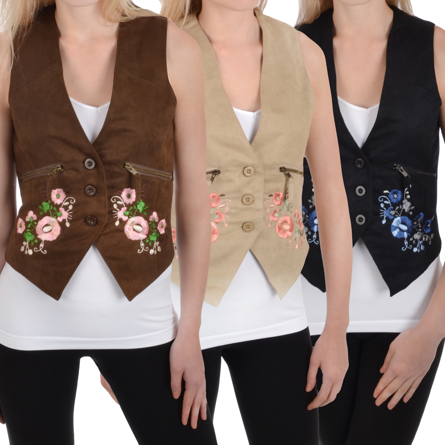 Miss Posh Womens Ladies Sleeveless Suede Effect Waistcoat Vest Top eBay