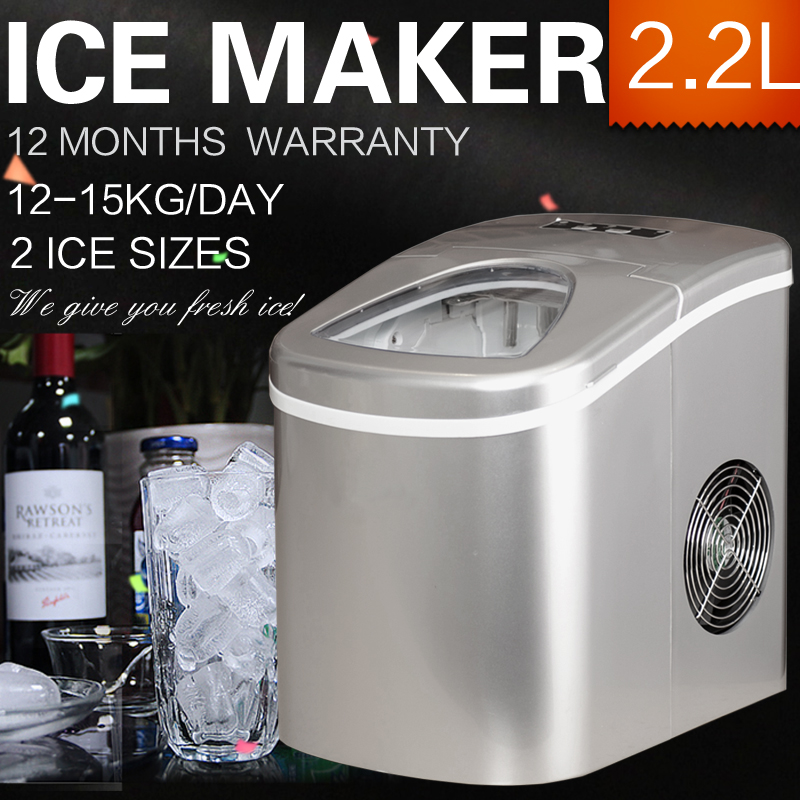 Hicon Portable Ice Cube Maker Machine Freezer Benchtop Home Office Cafe