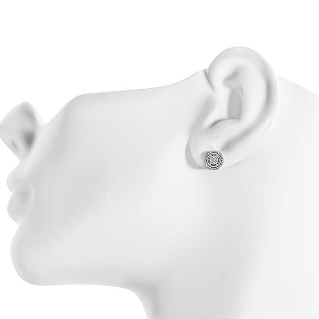 1 10 carat diamond earrings sterling silver