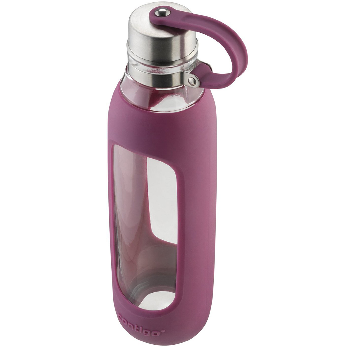 Purity Glass Water Bottle with Tethered Lid Contigo 20 oz