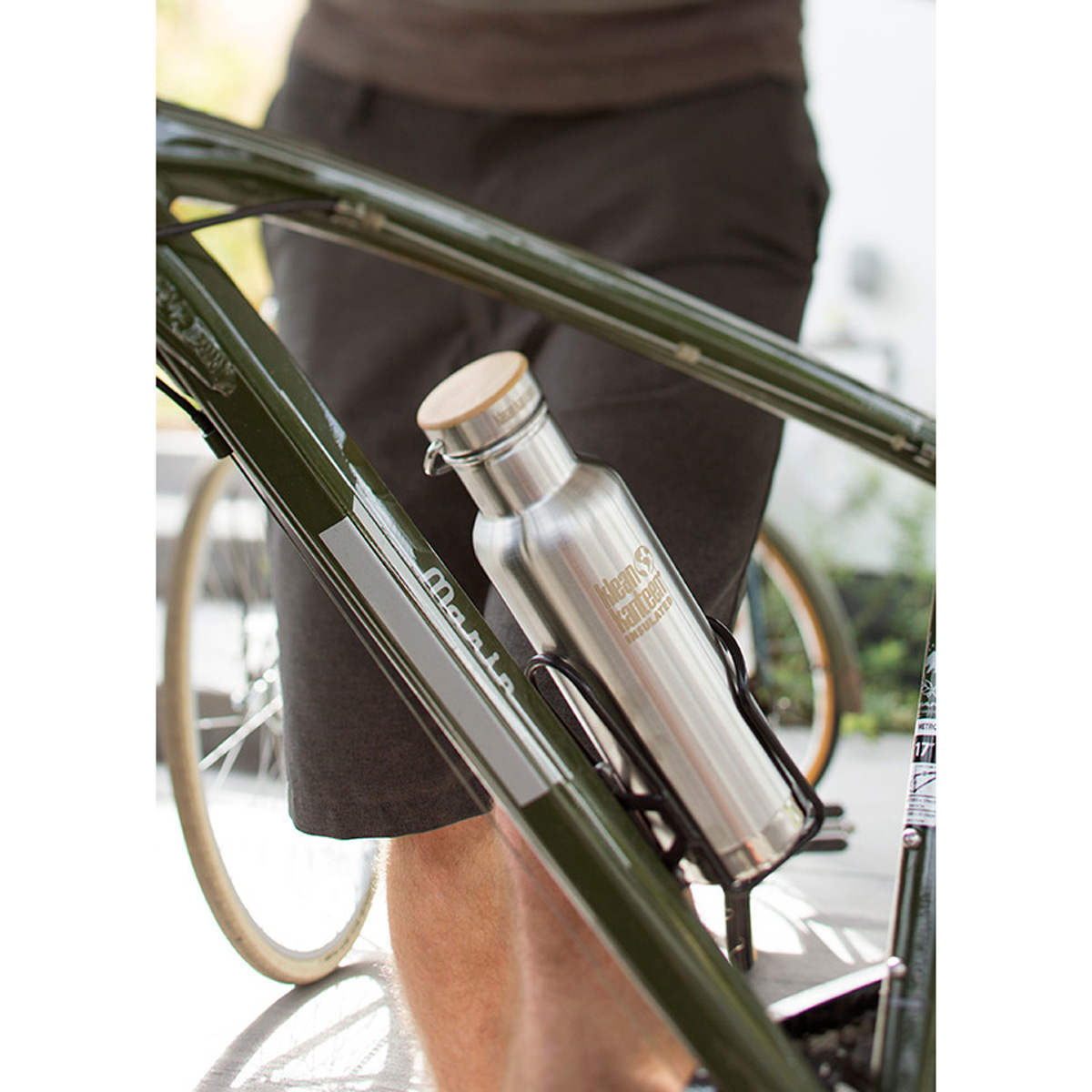 Klean Kanteen Reflect 20 oz Insulated Bottle with Bamboo Loop Cap