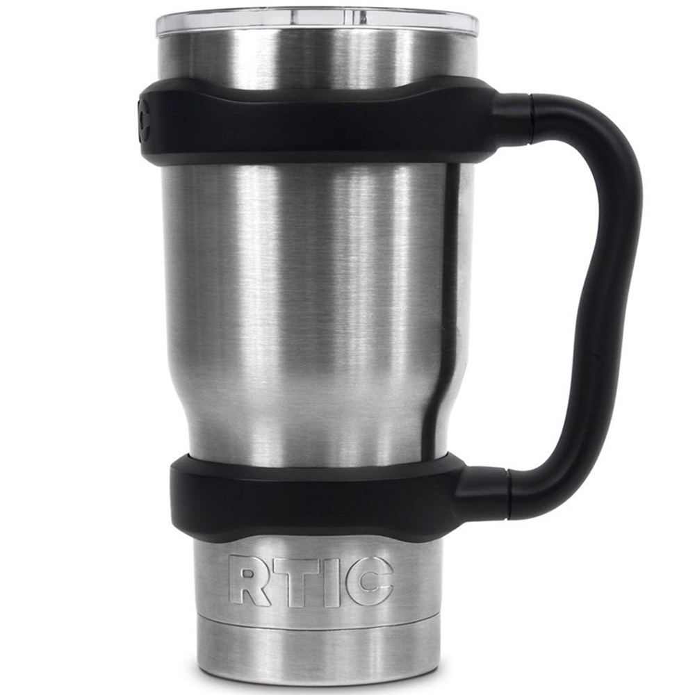 RTIC Coolers 30 oz. Tumbler Bottle One Piece Mug Handle Black eBay