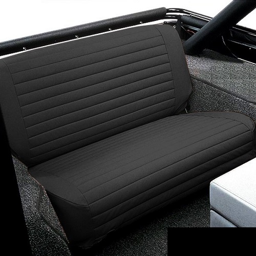 Bestop Black Denim Rear Bench Seat Covers for 1976 1995 Jeep CJ5 CJ7