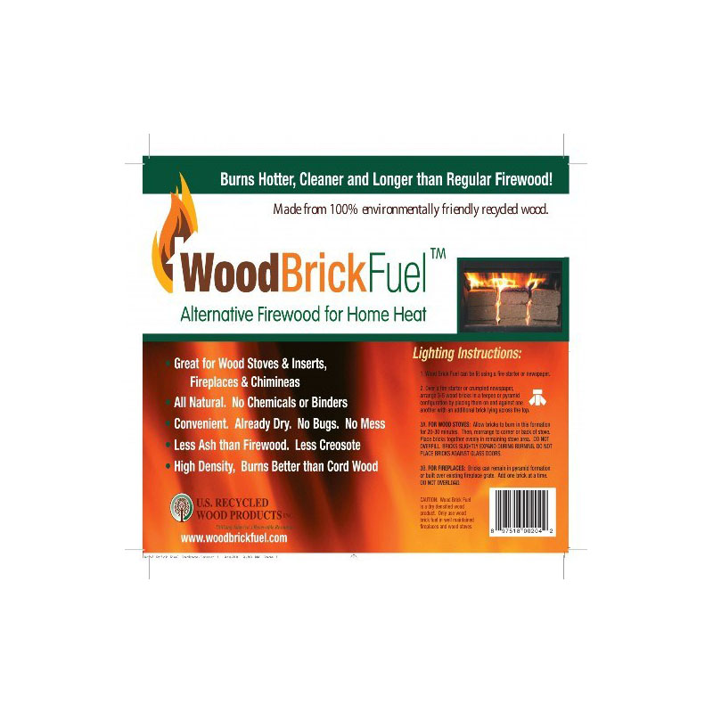 WOOD BRICK FUEL Premium Firewood Alternative 20 Bricks eBay
