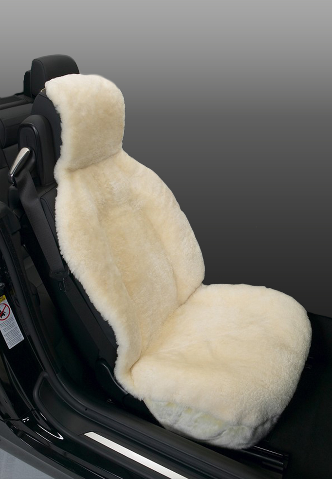 Eurow Genuine Australian Sheepskin Sideless Seat Cover Champagne