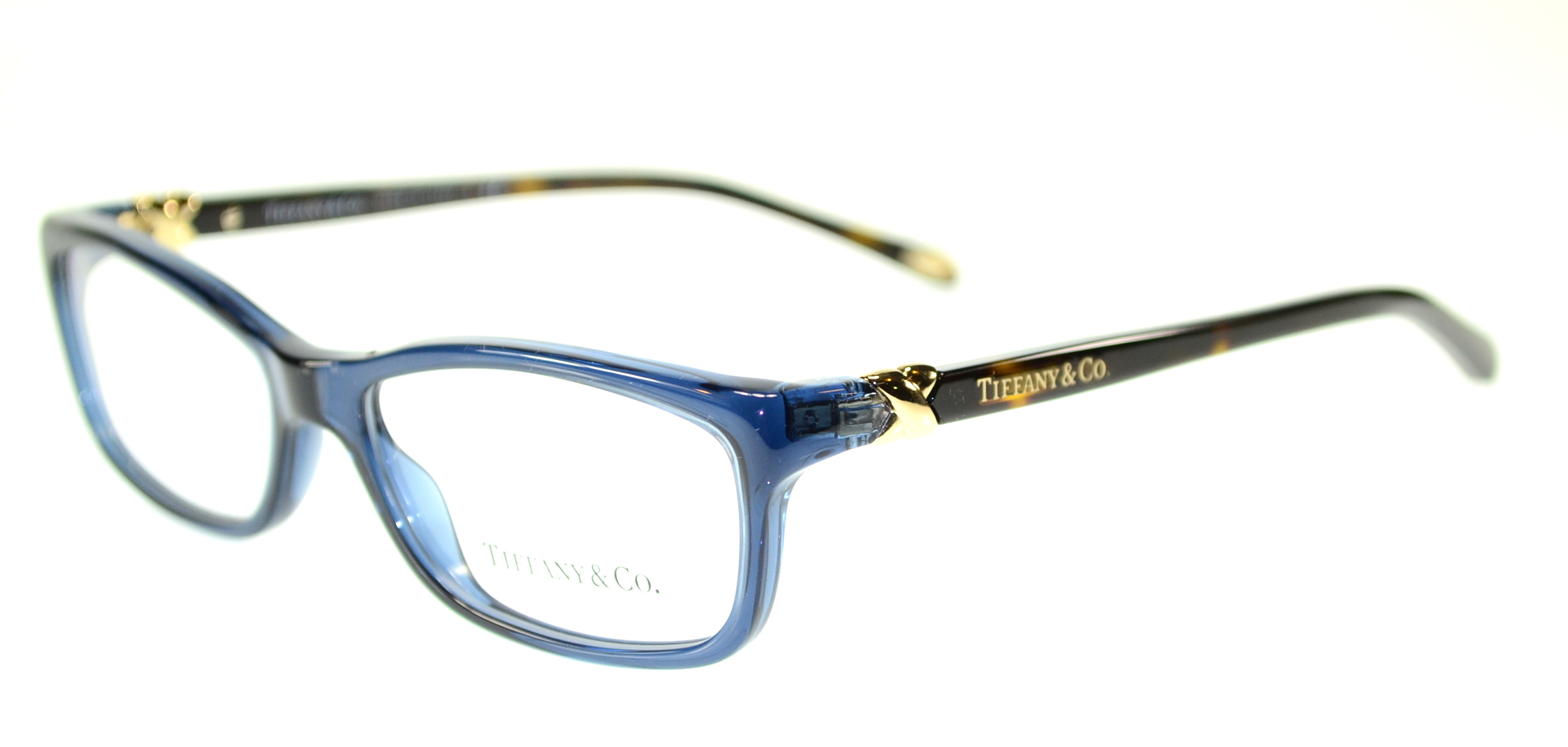 Tiffany  Co Womens Eyewear Frames TF2036 52 mm Dark Blue Transparent ...