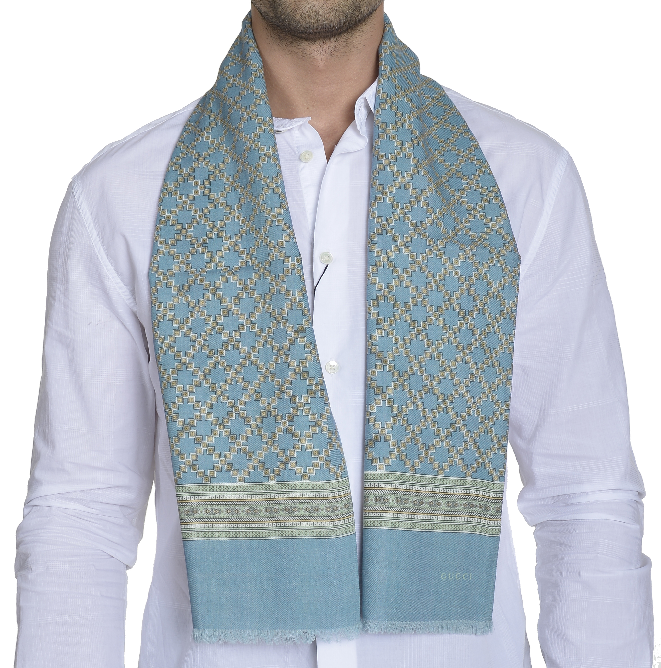 Gucci Men's Wool Scarf GB555 52x8 eBay