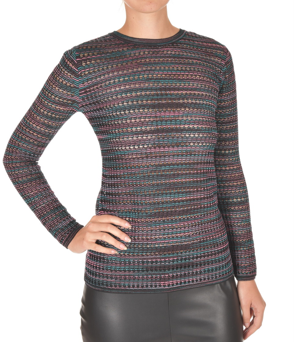 M Missoni Womens Pink/Green Multi Sweater FDC90575 MM2320 738 eBay