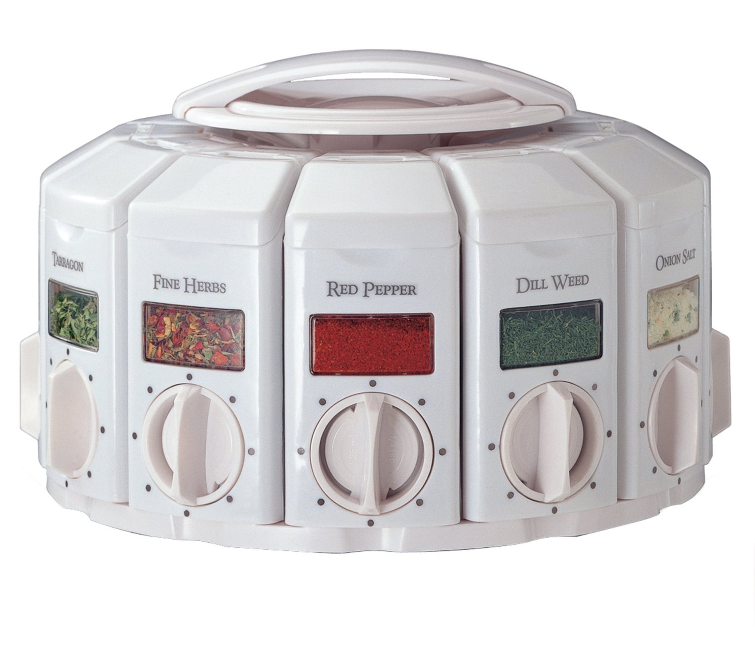 KitchenArt 25000 Auto Measure Spice Carousel Without Spices White eBay
