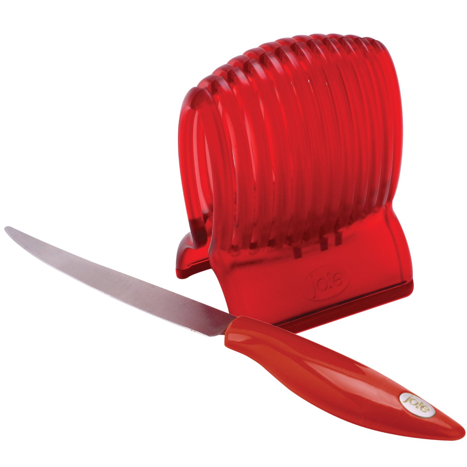 Joie Tomato Holder Slicer Guide & Knife Potato/Onion Fruit Vegetable
