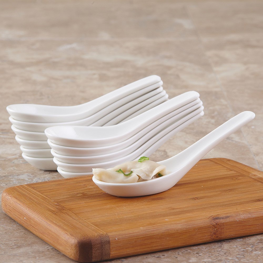 RSVP Asian Porcelain Soup Spoon Chinese Ladle Pho White Rice Food