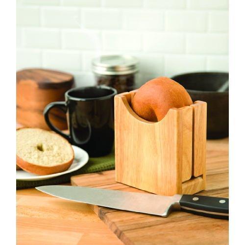Fox New Run Bagel Cutter Holder Slicer Guide Breakfast Bread Wood