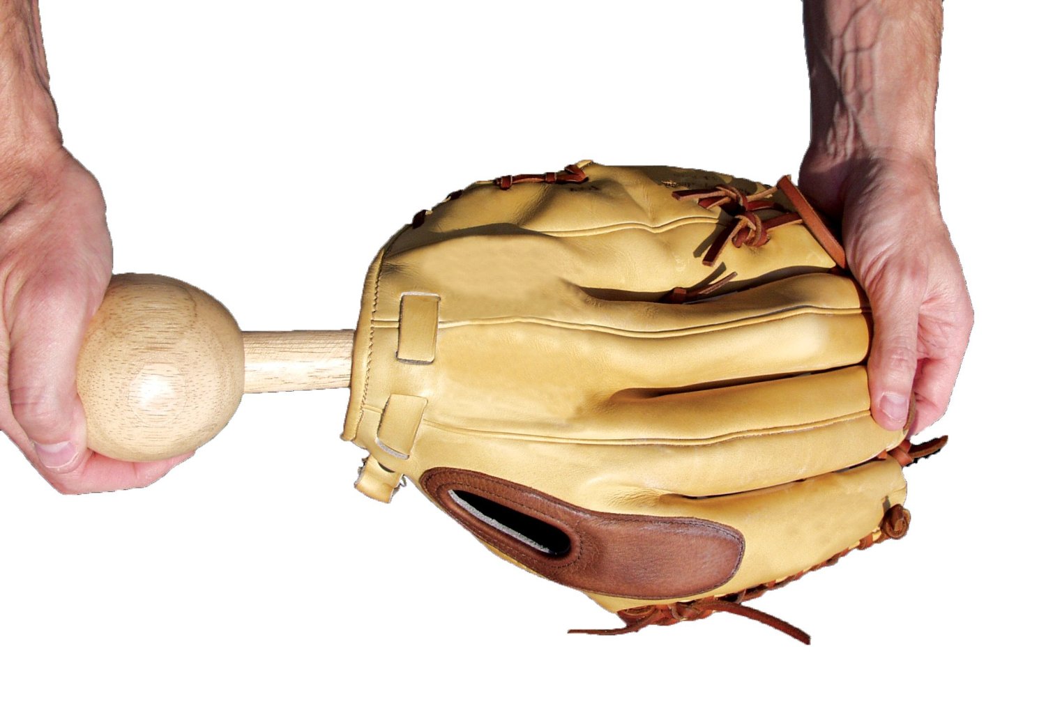Unique Sports Hot Glove Wood Break In Bat Mallet Baseball Softball Mitt