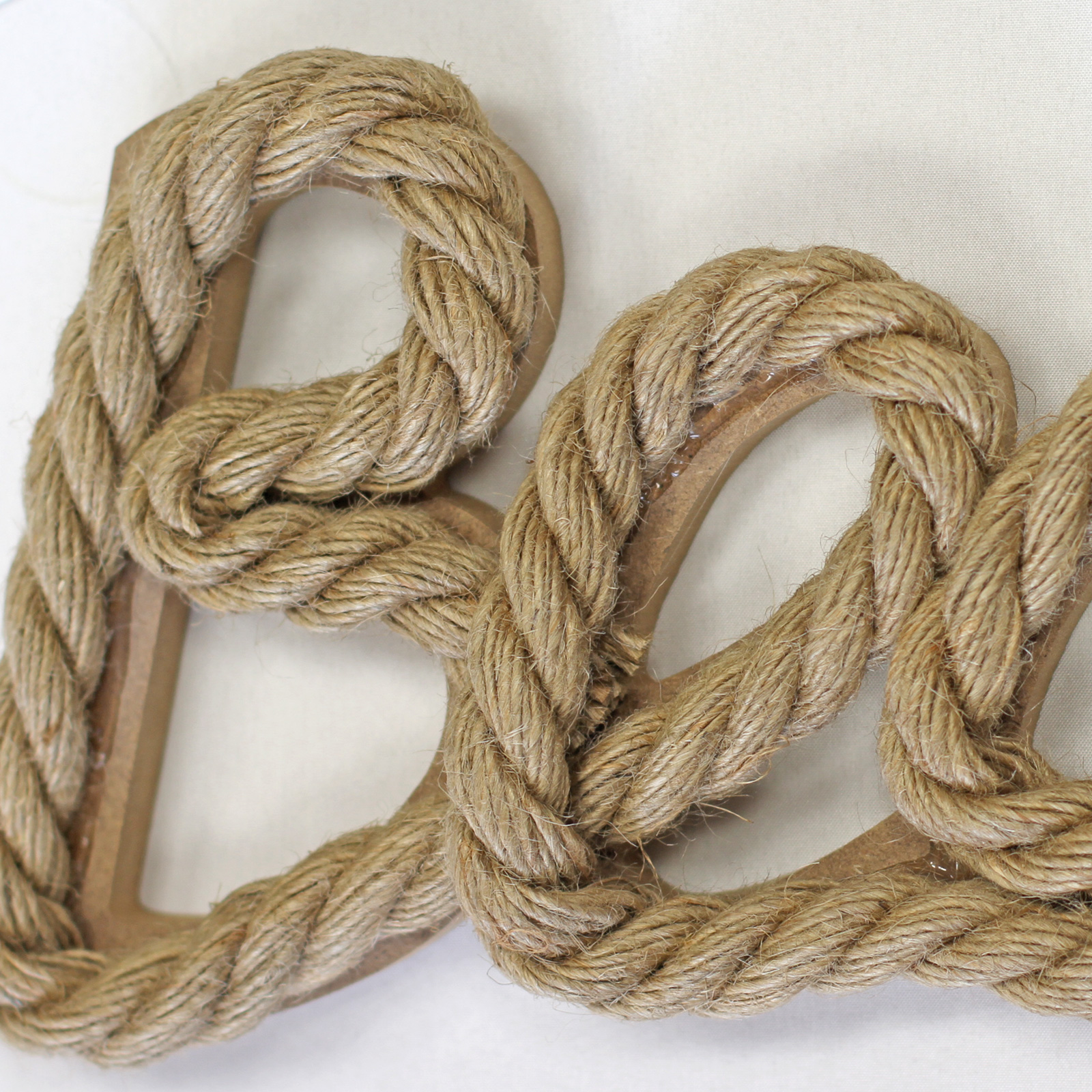 Rustic Nautical Wooden Rope Wall Hanging Sign Beach House / Home