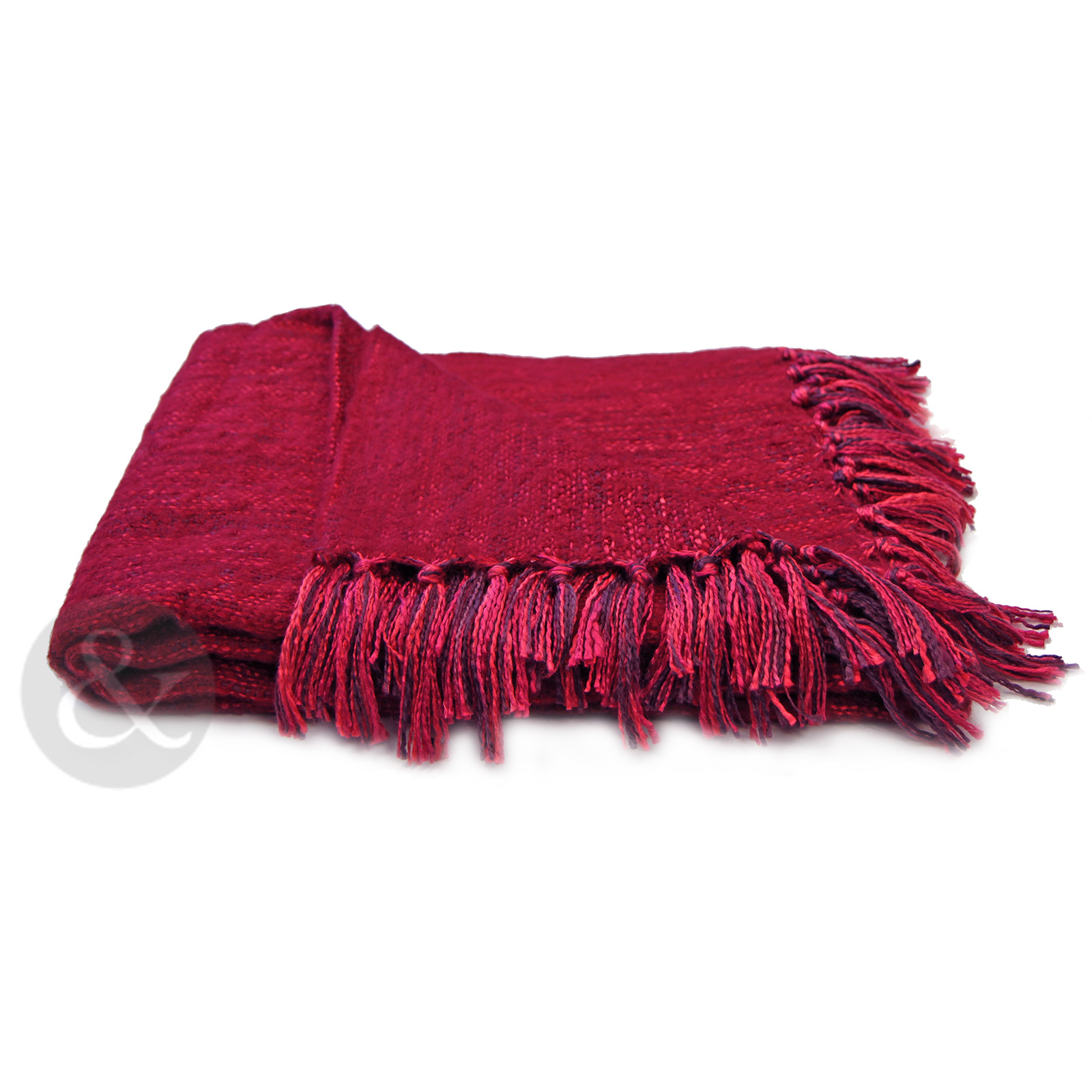 Plain Woven Fringe Throw Soft Acrylic Bed Blanket Sofa Throw Over 127