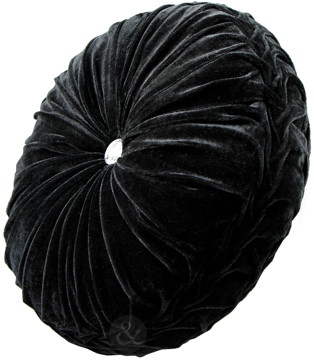 Round Velvet Cushions Luxury Diamante Chic Filled Scatter Cushion