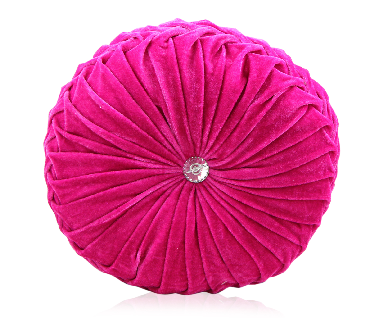 Round Velvet Cushions Purple Pink Luxury Diamante Chic Filled Scatter
