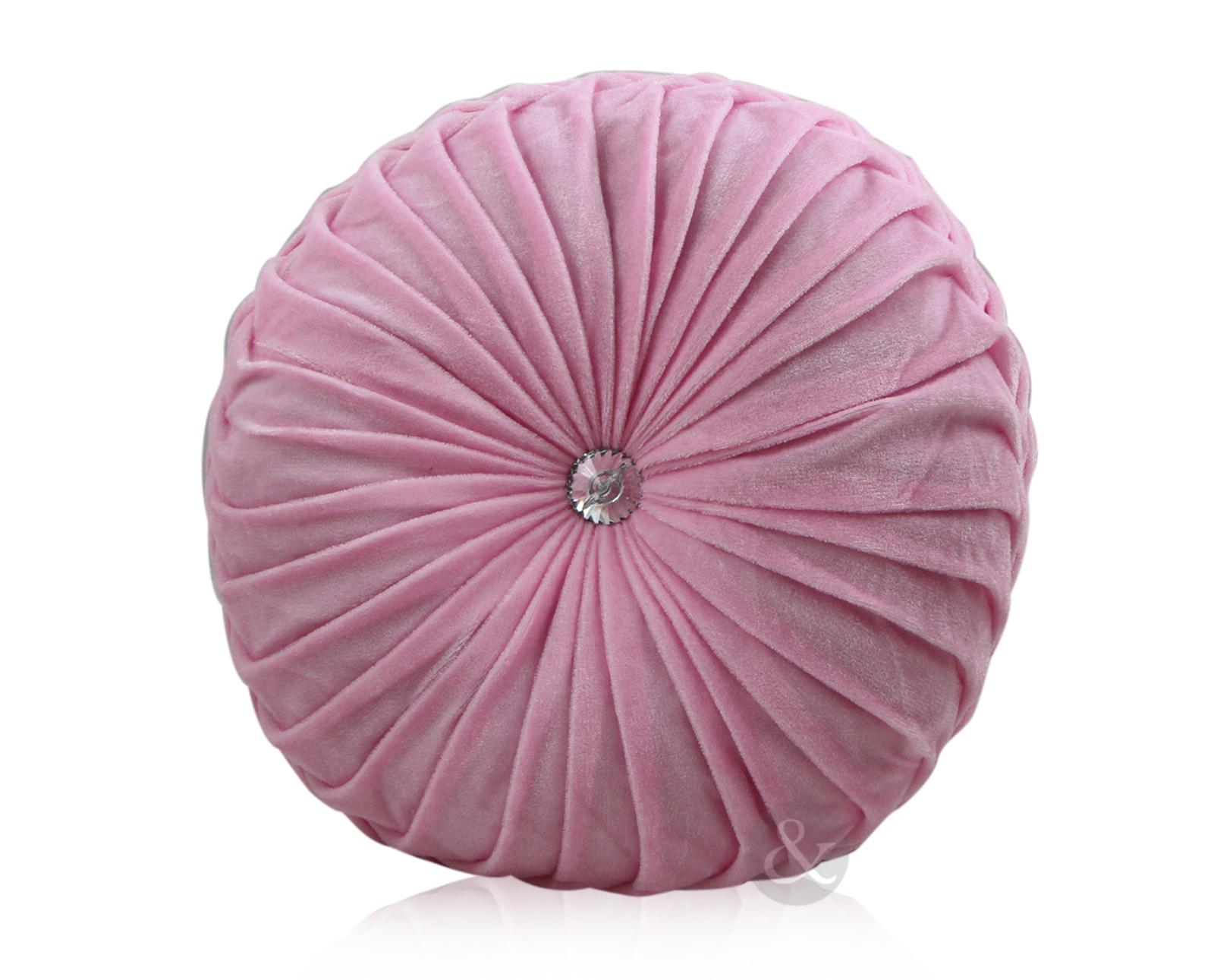 Round Velvet Cushions Purple Pink Luxury Diamante Chic Filled Scatter