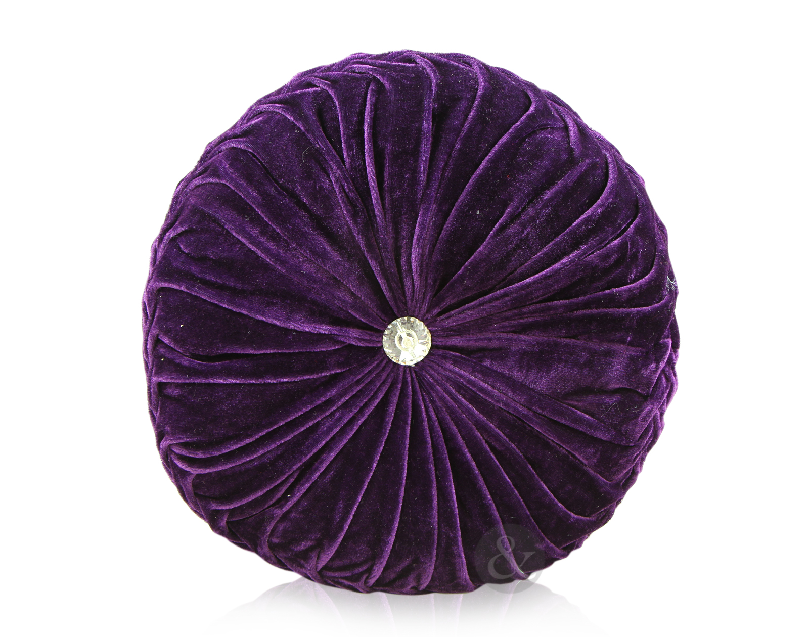 Round Velvet Cushions Luxury Diamante Chic Filled Scatter Cushion