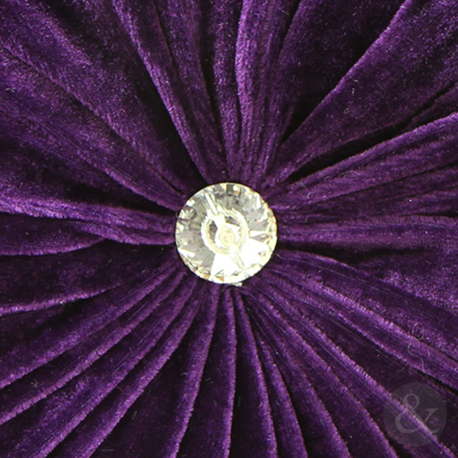 Round Velvet Cushions Purple Pink Luxury Diamante Chic Filled Scatter