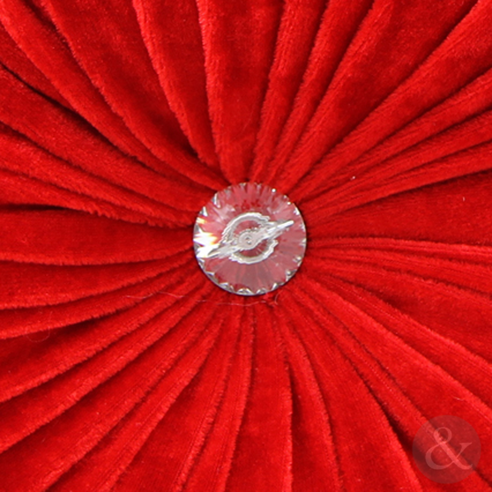 Round Velvet Cushions Burgundy Red Luxury Diamante Chic Filled