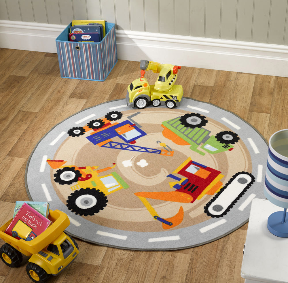 Kids Fun Playtime Carpet Rug For Childrens Bedroom / Playroom