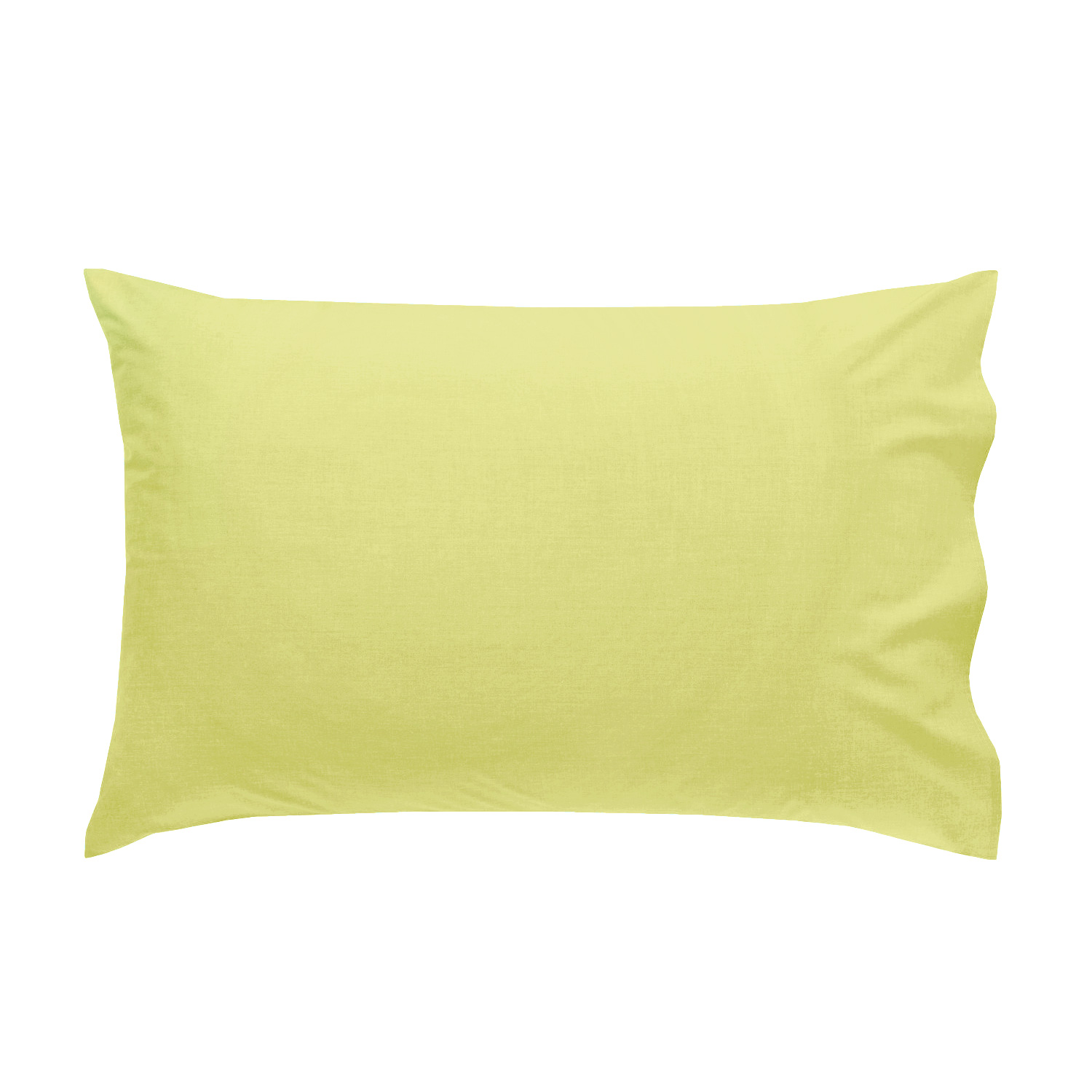 Pair Of Plain Dyed Pillowcases Poly Cotton Percale Bedding 2 X