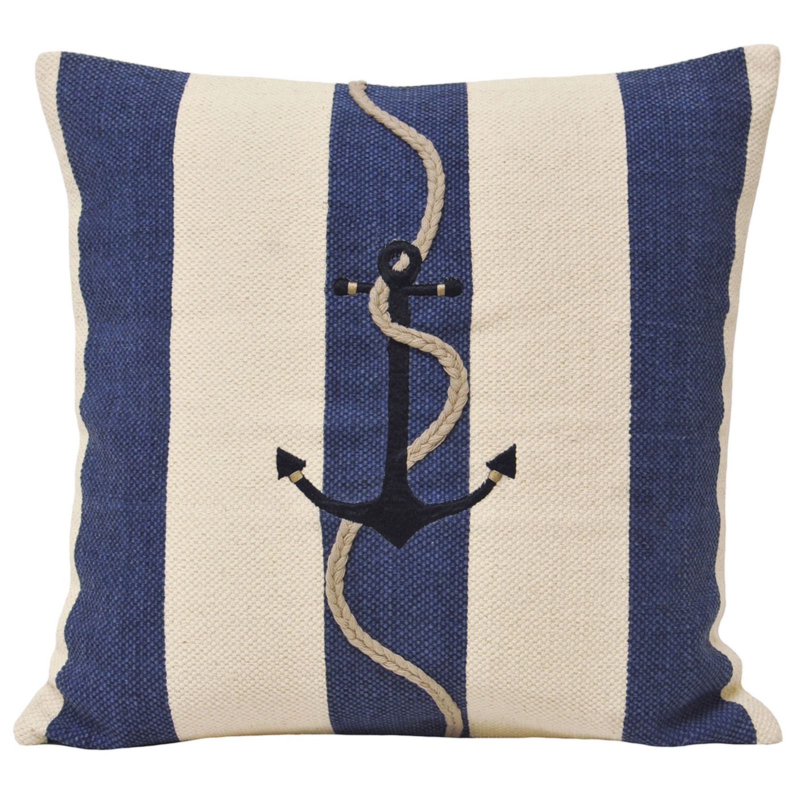 Nautical Theme Coastal Sea Scatter Cushion Cover With Striped & Rope