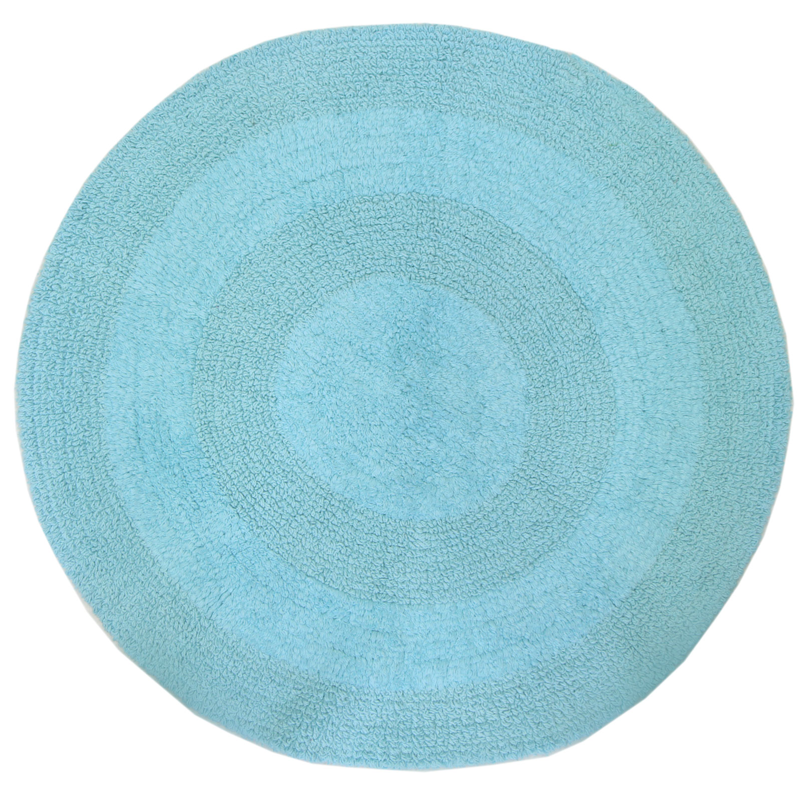 100 Cotton Plain Round Circular Bath Mat Thick & Soft Washable