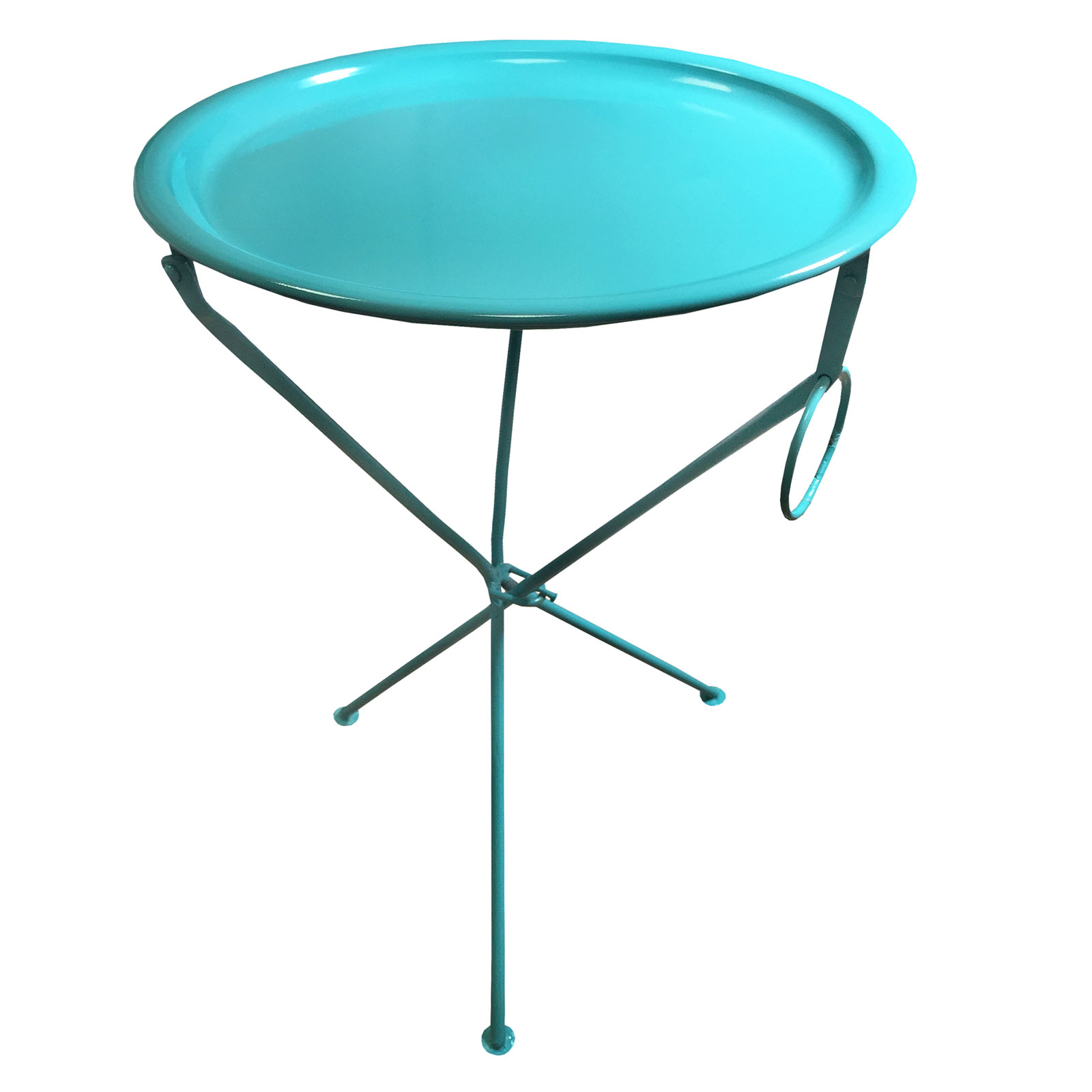 Bright Coloured Metal Folding Coffee / Side Table with Round Serving Tray eBay