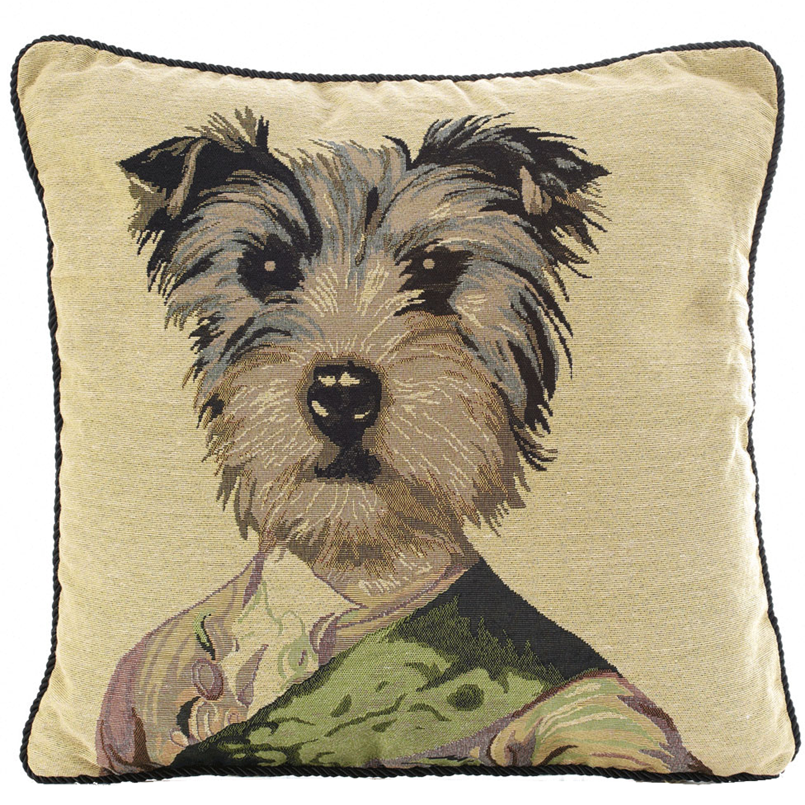 Vintage Tapestry Cushion Cover 18" X 18" Chenille Woven Scatter