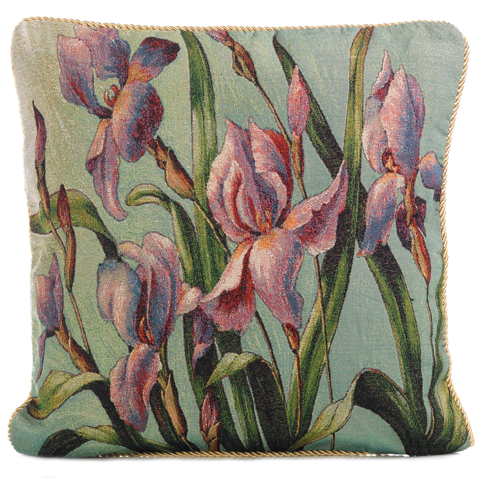 Vintage Tapestry Cushion Cover 18" X 18" Chenille Woven Scatter